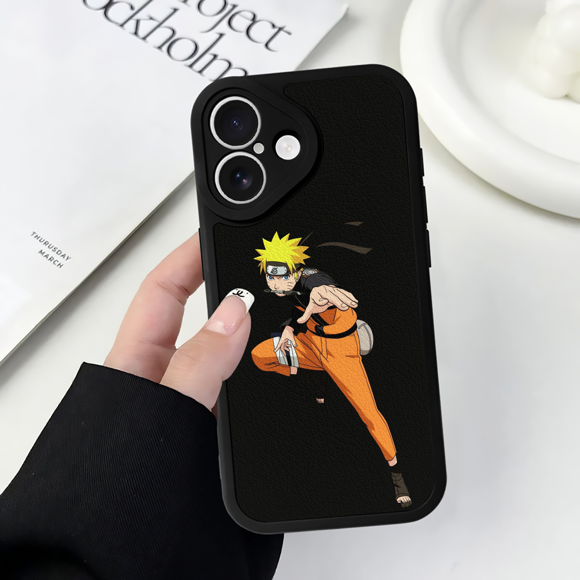 （画像用） NARUTO -ナルト- うずまき ナルト Uzumaki Naruto 【iPhone 16シリーズ対応】シリコンスマホケース（レザー調） 材質：シリコン